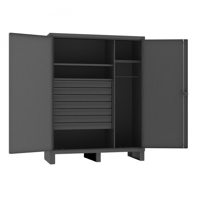DURHAM MFG HDWC246078-7M95 Wardrobe Cabinet, 3 Shelves, 7 Drawers