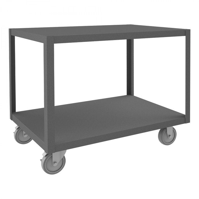 DURHAM MFG HMT-2436-2-95 High Deck Mobile Table, 2 Shelves