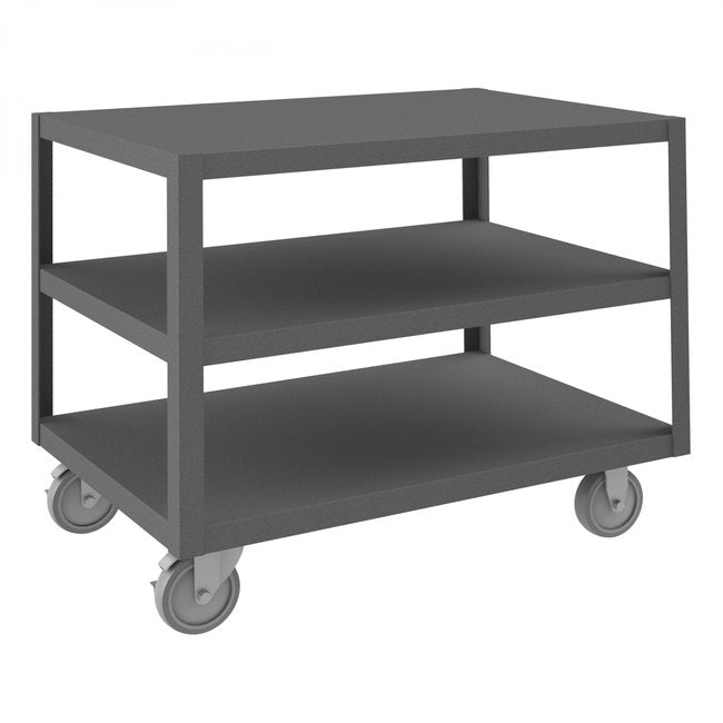 DURHAM MFG HMT-2436-3-95 High Deck Mobile Table, 3 Shelves