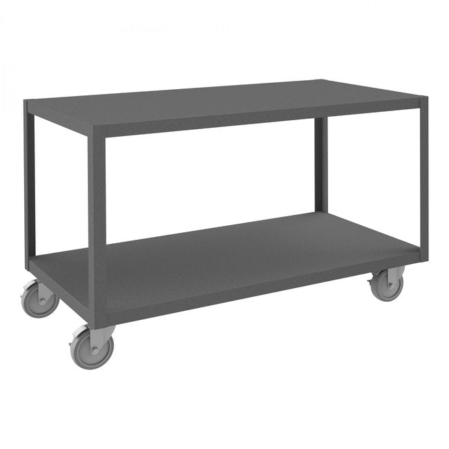 DURHAM MFG HMT-2448-2-4SWB-95 High Deck Mobile Table, 2 Shelves