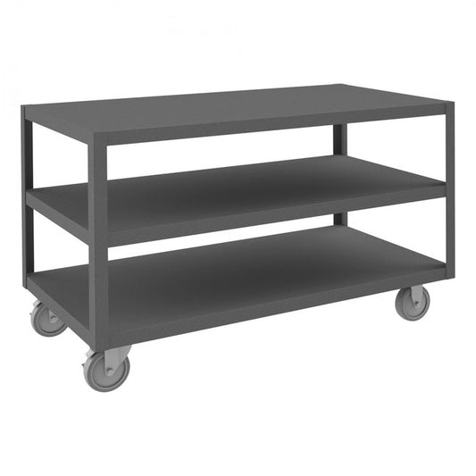 DURHAM MFG HMT-2448-3-95 High Deck Mobile Table, 3 Shelves