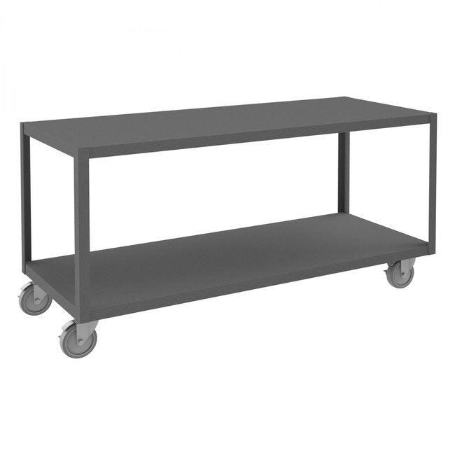 DURHAM MFG HMT-2460-2-4SWB-95 High Deck Mobile Table, 2 Shelves