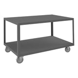 DURHAM MFG HMT-3048-2-95 High Deck Mobile Table, 2 Shelves