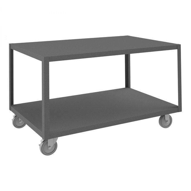 DURHAM MFG HMT-3048-2-95 High Deck Mobile Table, 2 Shelves