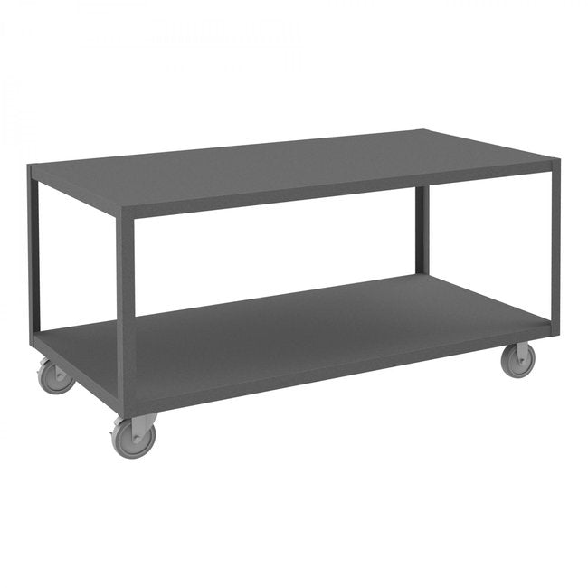 DURHAM MFG HMT-3060-2-95 High Deck Mobile Table, 2 Shelves