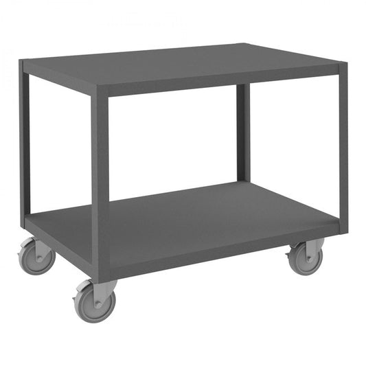 DURHAM MFG HMT12G24365PU295 High Deck Mobile Table, 2 Shelves