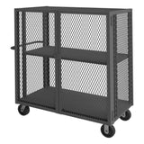 DURHAM MFG HTL-2448-DD-1AS-95 Security Mesh Truck, 2 Shelves, 24 x 48