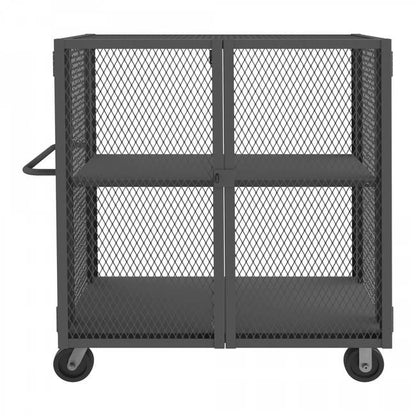 DURHAM MFG HTL-2448-DD-1AS-95 Security Mesh Truck, 2 Shelves, 24 x 48