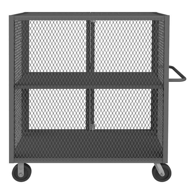 DURHAM MFG HTL-2448-DD-1AS-95 Security Mesh Truck, 2 Shelves, 24 x 48