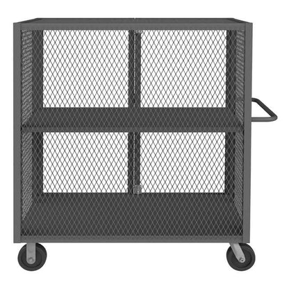 DURHAM MFG HTL-2448-DD-1AS-95 Security Mesh Truck, 2 Shelves, 24 x 48