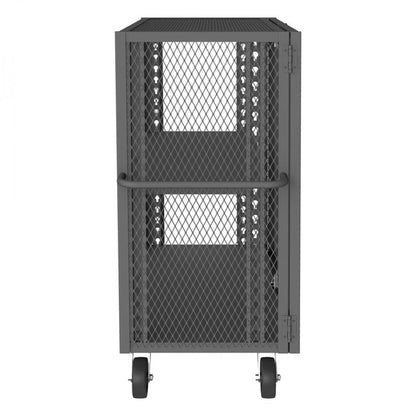 DURHAM MFG HTL-2448-DD-1AS-95 Security Mesh Truck, 2 Shelves, 24 x 48
