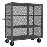 DURHAM MFG HTL-2448-DD-3-6PU-95 Security Mesh Truck, 3 Shelves, 24 x 48