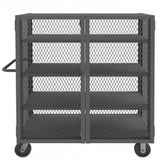 DURHAM MFG HTL-2448-DD-3AS-95 Security Mesh Truck, 4 Shelves, 24 x 48