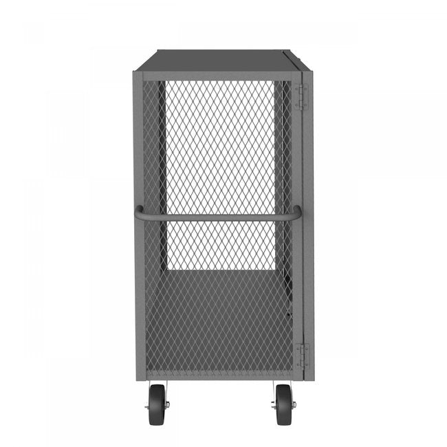 DURHAM MFG HTL-2448-DD-95 Cage Truck, Low Deck And Pad Lock