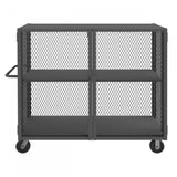 DURHAM MFG HTL-2460-DD-1AS-95 Security Mesh Truck, 2 Shelves, 24 x 60