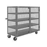 DURHAM MFG HTL-2460-DD-4-95 Security Mesh Truck, 4 Shelves, 24 x 60