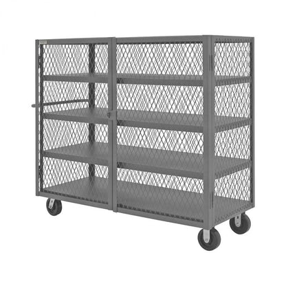 DURHAM MFG HTL-2460-DD-4-95 Security Mesh Truck, 4 Shelves, 24 x 60