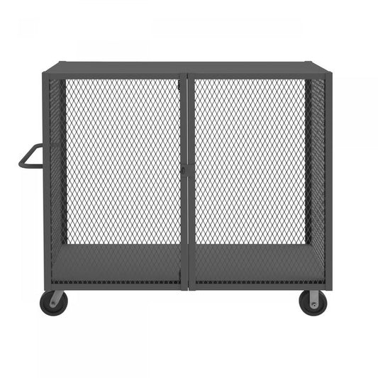 DURHAM MFG HTL-2460-DD-95 Cage Truck, Low Deck And Pad Lock