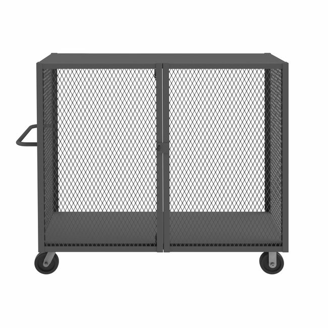 DURHAM MFG HTL-2460-DD-95 Cage Truck, Low Deck And Pad Lock