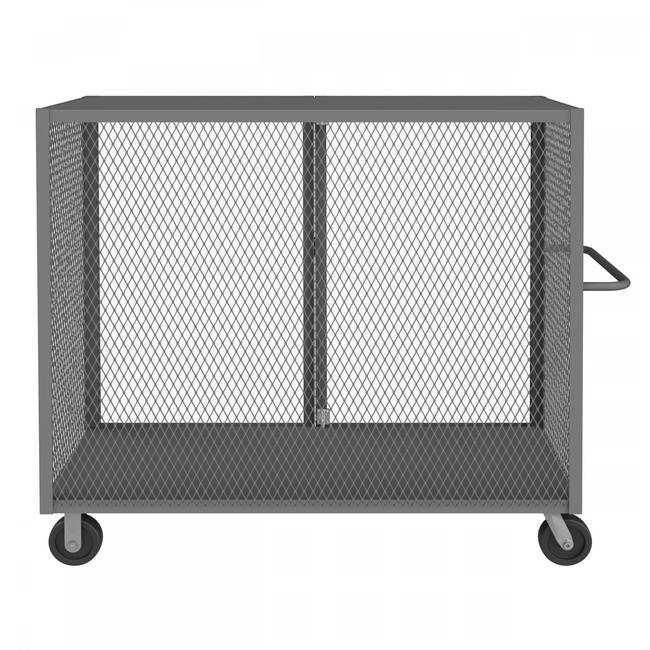 DURHAM MFG HTL-2460-DD-95 Cage Truck, Low Deck And Pad Lock