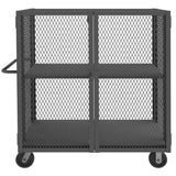 DURHAM MFG HTL-3048-DD-1AS-95 Security Mesh Truck, 2 Shelves, 30 x 48