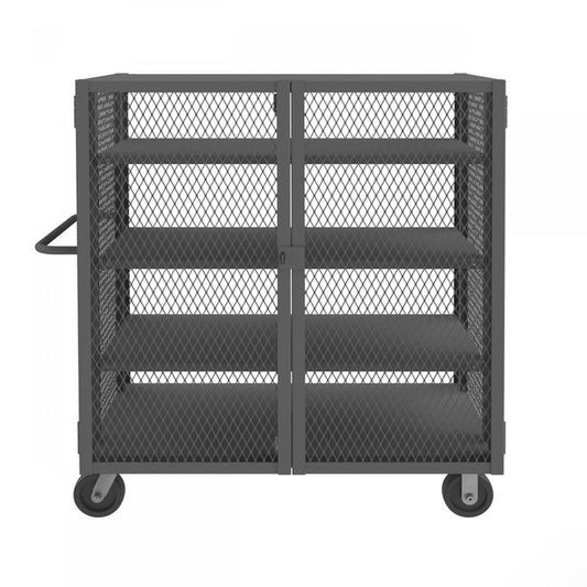 DURHAM MFG HTL-3048-DD-3AS-95 Security Mesh Truck, 4 Shelves, 30 x 48