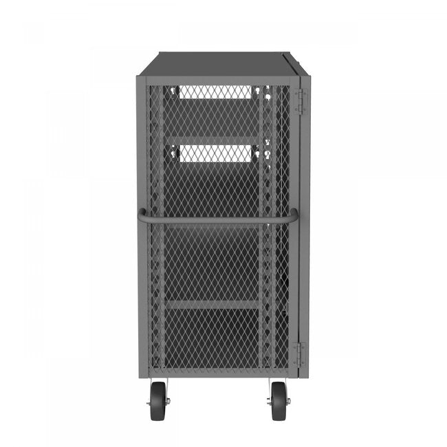 DURHAM MFG HTL-3048-DD-3AS-95 Security Mesh Truck, 4 Shelves, 30 x 48