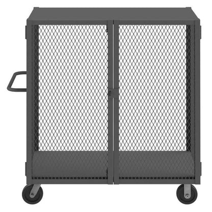 DURHAM MFG HTL-3048-DD-95 Cage Truck, Low Deck And Pad Lock