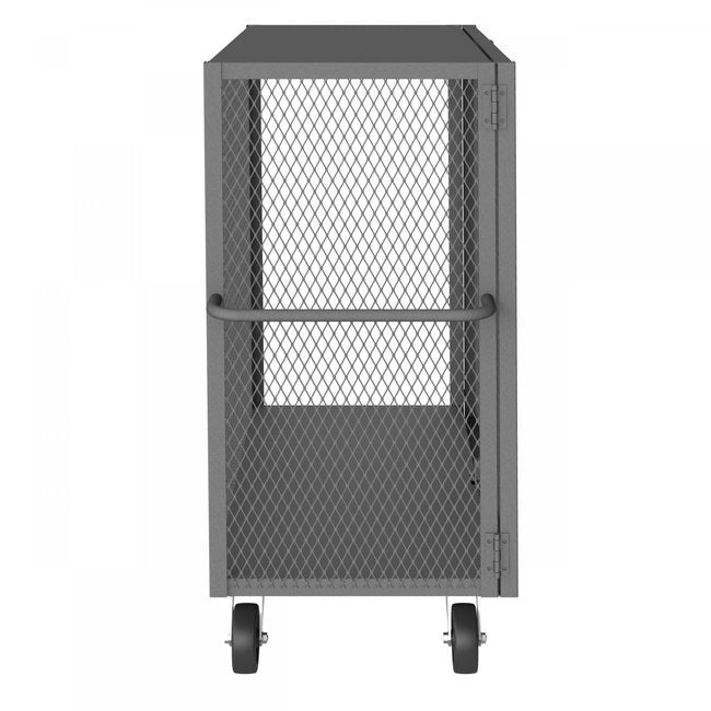 DURHAM MFG HTL-3048-DD-95 Cage Truck, Low Deck And Pad Lock