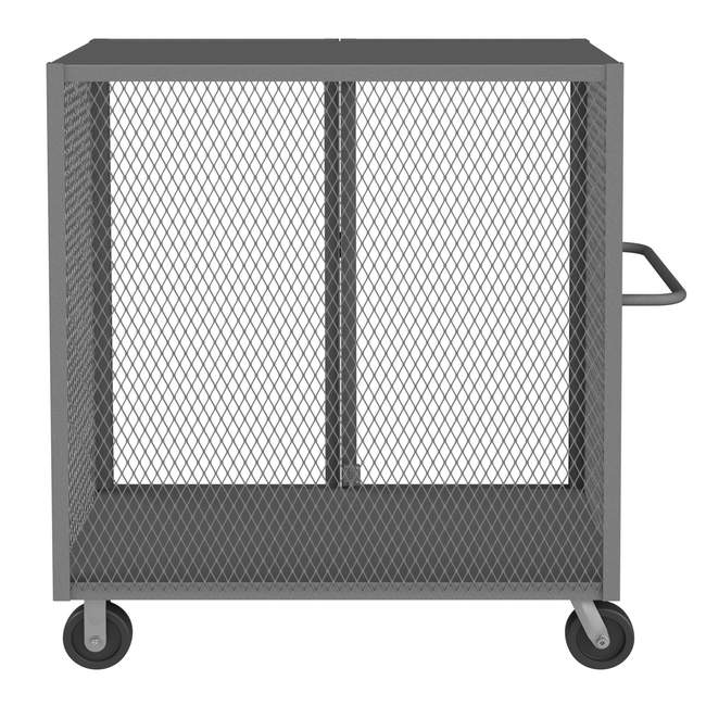 DURHAM MFG HTL-3048-DD-95 Cage Truck, Low Deck And Pad Lock