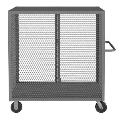 DURHAM MFG HTL-3048-DD-95 Cage Truck, Low Deck And Pad Lock