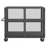 DURHAM MFG HTL-3060-DD-1AS-95 Security Mesh Truck, 2 Shelves, 30 x 60