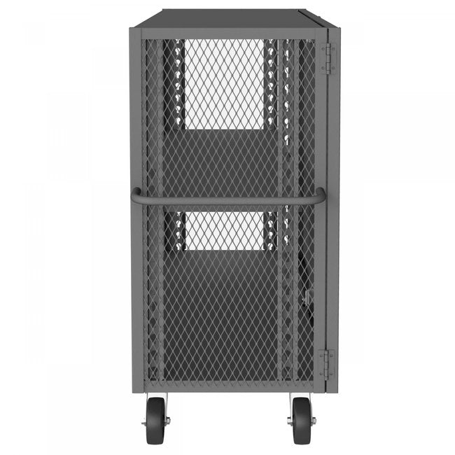 DURHAM MFG HTL-3060-DD-1AS-95 Security Mesh Truck, 2 Shelves, 30 x 60