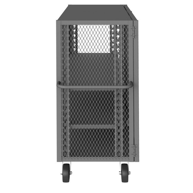 DURHAM MFG HTL-3060-DD-2AS-95 Security Mesh Truck, 3 Shelves, 30 x 60