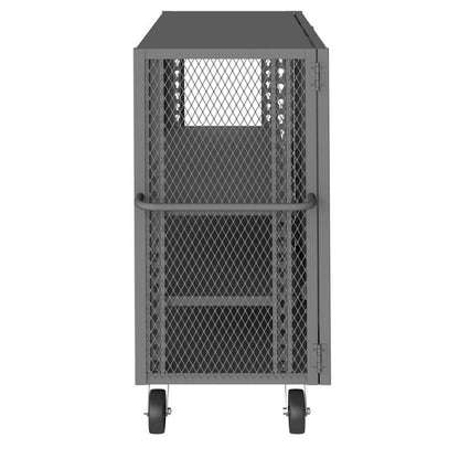 DURHAM MFG HTL-3060-DD-2AS-95 Security Mesh Truck, 3 Shelves, 30 x 60