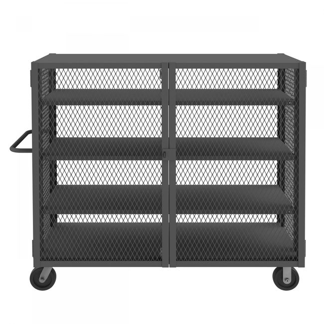 DURHAM MFG HTL-3060-DD-3AS-95 Security Mesh Truck, 3 Shelves, 30 x 60