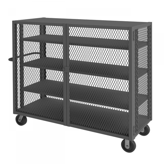DURHAM MFG HTL-3060-DD-3AS-95 Security Mesh Truck, 3 Shelves, 30 x 60