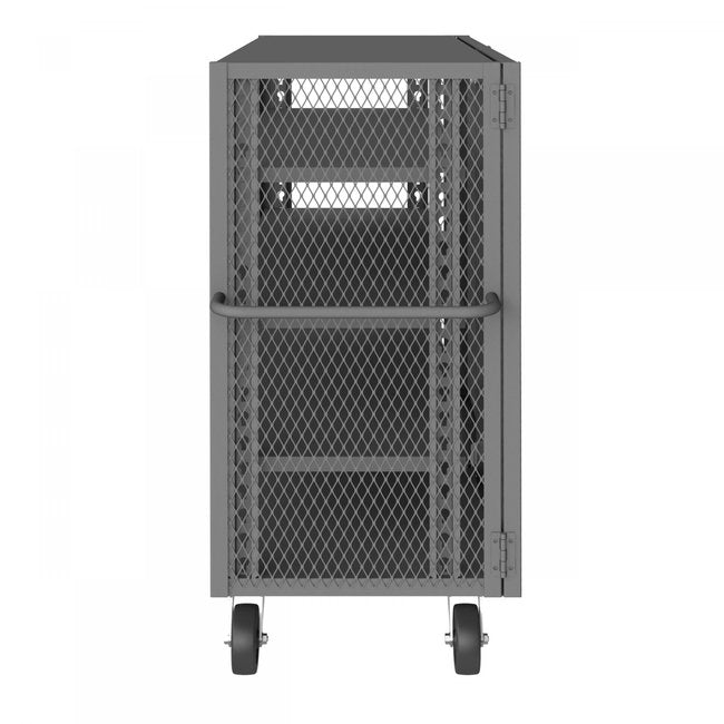 DURHAM MFG HTL-3060-DD-3AS-95 Security Mesh Truck, 3 Shelves, 30 x 60