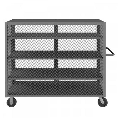 DURHAM MFG HTL-3060-DD-3AS-95 Security Mesh Truck, 3 Shelves, 30 x 60