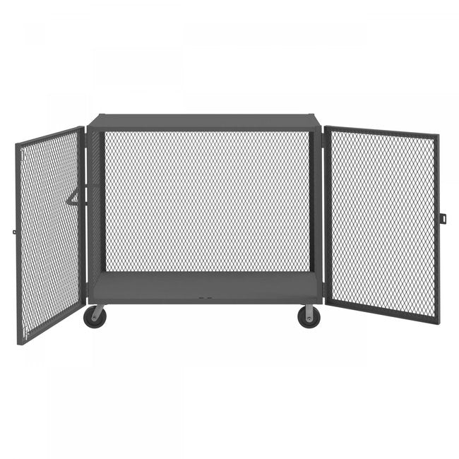 DURHAM MFG HTL-3060-DD-95 Cage Truck, Low Deck And Pad Lock