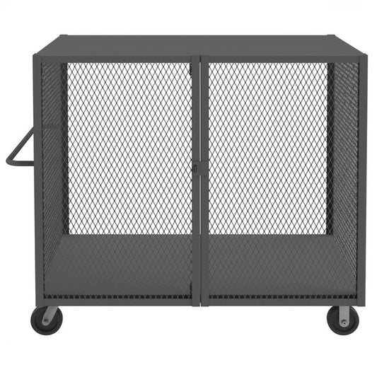 DURHAM MFG HTL-3660-DD-95 Cage Truck, Low Deck And Pad Lock