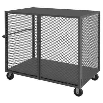 DURHAM MFG HTL-3660-DD-95 Cage Truck, Low Deck And Pad Lock