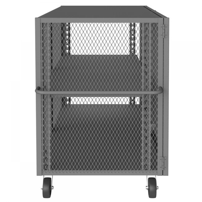DURHAM MFG HTL-3672-DD-1AS-95 Security Mesh Truck, 2 Shelves, 36 x 72