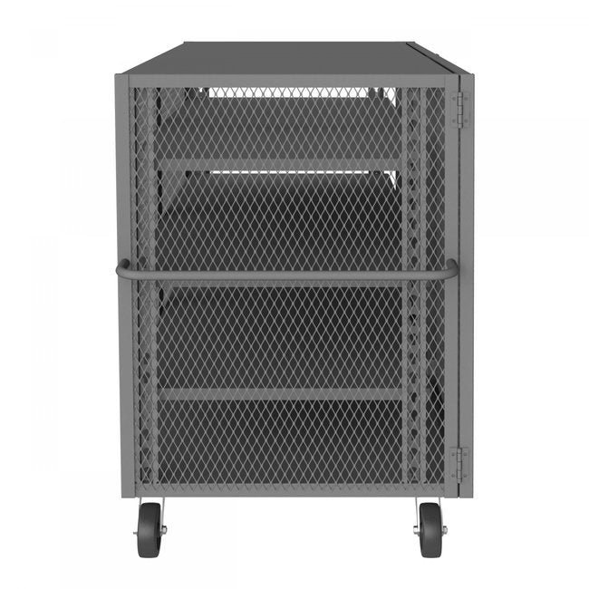 DURHAM MFG HTL-3672-DD-3AS-95 Security Mesh Truck, 4 Shelves, 36 x 72