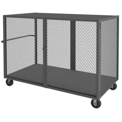 DURHAM MFG HTL-3672-DD-95 Cage Truck, Low Deck And Pad Lock