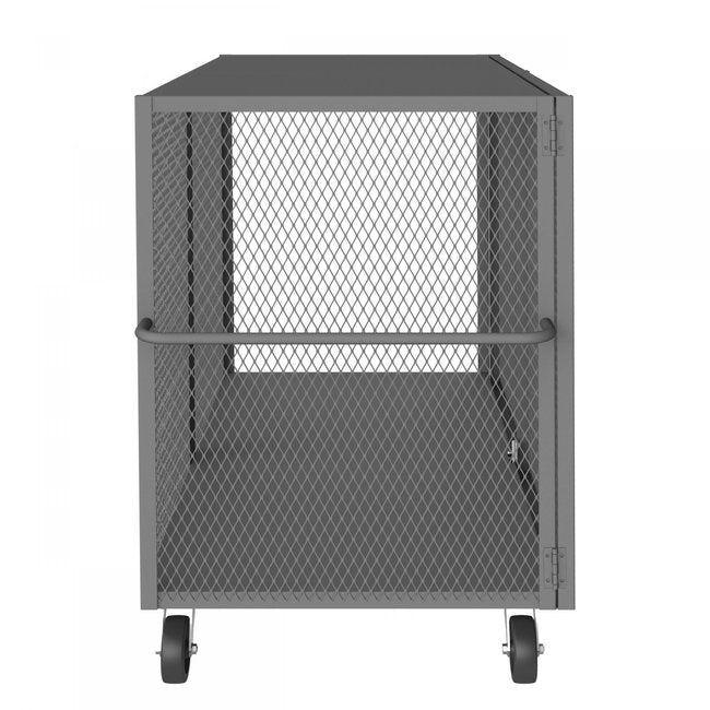 DURHAM MFG HTL-3672-DD-95 Cage Truck, Low Deck And Pad Lock