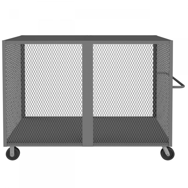 DURHAM MFG HTL-3672-DD-95 Cage Truck, Low Deck And Pad Lock