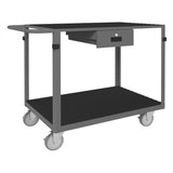 DURHAM MFG IC24361DR5PU95 Instrument Cart, 2 Flush Shelves