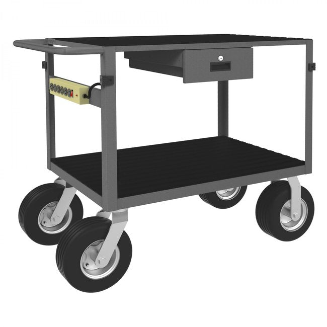 DURHAM MFG IC24361DRPS10PN95 Instrument Cart, 2 Flush Shelves – Tire ...