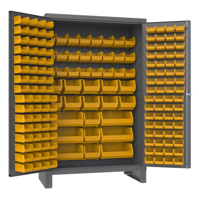 DURHAM MFG JC-171-95 Cabinet, 171 Yellow Bins